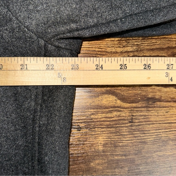 Dockers Jacket Mens Medium Gray Washable Wool Blend Short Cord Collar Peacoat - Picture 6 of 10